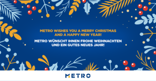 METRO wünscht Ihnen frohe Weihnachten und ein gutes neues Jahr!