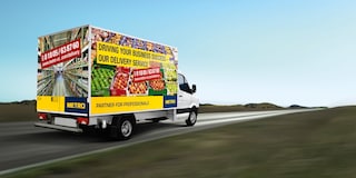 Lieferwagen auf der Strecke